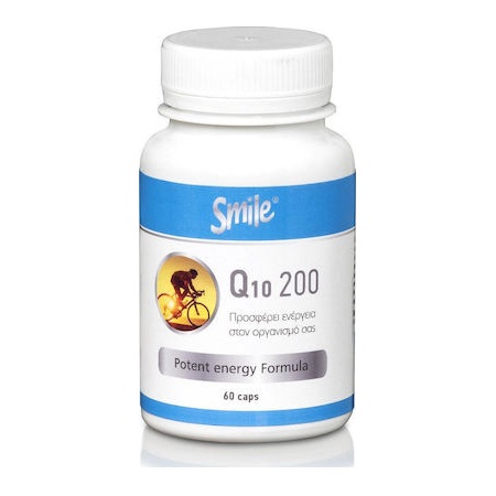 AM Health Smile Q10 200mg Συμπλήρωμα Διατροφής με Συνένζυμο Q10, Ενδυναμώνει το Καρδιαγγειακό & Ανοσοποιητικό Σύστημα 60 Κάψουλες