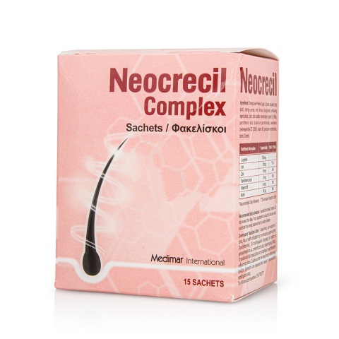 Medimar Neocrecil Complex Συμπλήρωμα Διατροφής για την Υγεία Μαλλιών & Νυχιών 15 φακελάκια