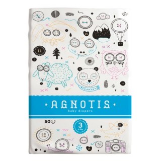 Agnotis Baby Diapers No 3 (4-9kg) Βρεφικές Πάνες 50 τεμάχια