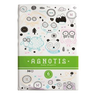 Agnotis Baby Diapers No 6 (16-30kg) Βρεφικές Πάνες 36 τεμάχια