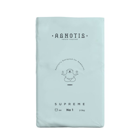 Agnotis Supreme Βρεφική Πάνα με Αυτοκόλλητο No. 1 για 2-5kg 44 τεμάχια