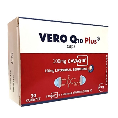 FOS VeroVero Q10 Plus Συμπλήρωμα Διατροφής για την Ενίσχυση της Καρδιοαγγειακής Υγείας 30 Κάψουλες