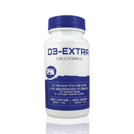 Psk D3 Extra 2000 IU Vitamin D3 Συμπλήρωμα Διατροφής με Βιταμίνη D3 80 ταμπλέτες