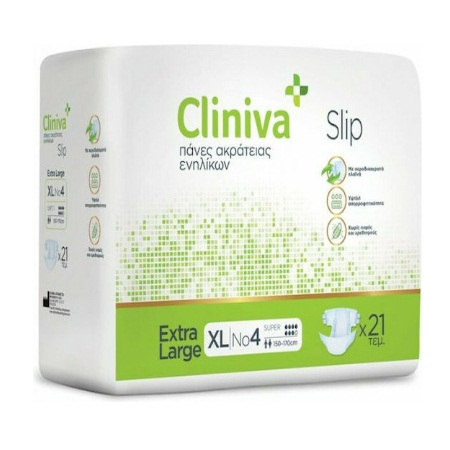 Cliniva Slip Πάνες Ακράτειας Ενηλίκων Xlarge No 4 110-170cm 21 Τεμάχια