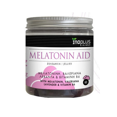 Inoplus Melatonin Συμπλήρωμα Διατροφής για τον Ύπνο με Γεύση Φραγκοστάφυλο 60 Ζελεδάκια