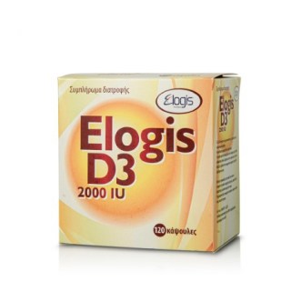 Elogis Pharma Vitamin D3 2000iu Συμπλήρωμα διατροφής με βιταμίνη D3 120 κάψουλες