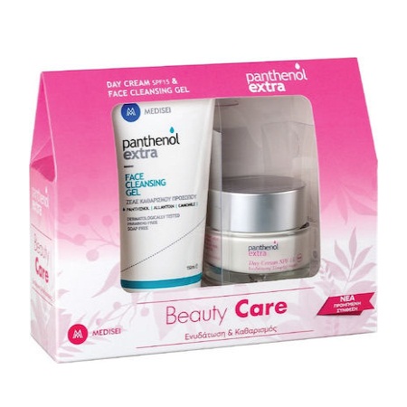 Panthenol Extra Πακέτο Beauty Care Day Cream + Face Cleansing Gel Ενυδατική Κρέμα Προσώπου SPF 15 50ml + ΔΩΡΟ Τζελ Καθαρισμού για το Πρόσωπο 150ml