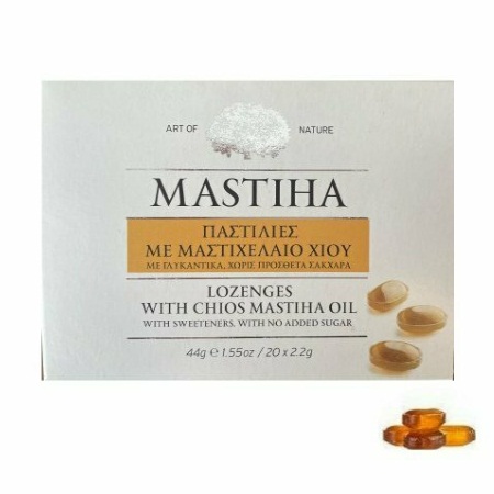 Mastiha Lozenges with Chios Mastiha Oil Παστίλιες με Μαστιχέλαιο Χίου για τον Ερεθισμένο Λαιμό 44gr