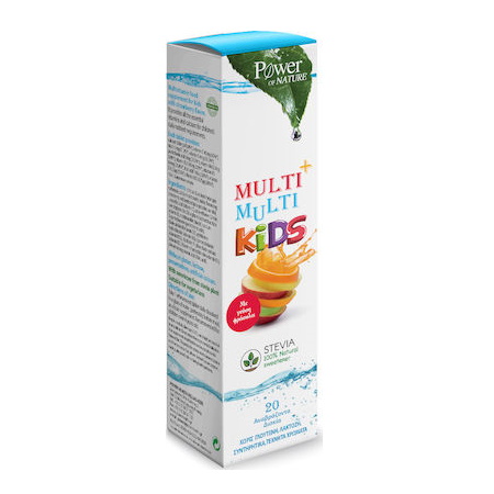 Power Health Multi Multi Kids Πολυβιταμινούχο Συμπλήρωμα Διατροφής για Παιδιά με Γλυκαντικό Από Stevia 20 Αναβράζοντα Δισκία