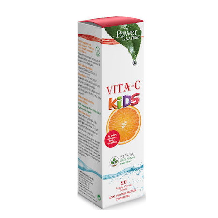 Power Vitamin C Kids Stevia Eff.20tabl(ΡΟΔΑΚ.)