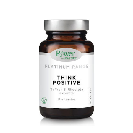 Power Of Nature Platinum Range Think Positive για τη Φυσιολογική Ψυχολογική Λειτουργία 30 κάψουλες