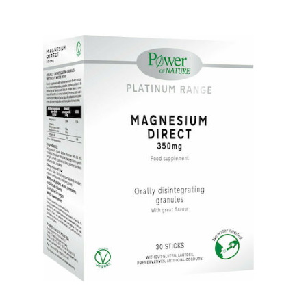Power Health Platinum Range Magnesium Direct Συμπλήρωμα Διατροφής Μαγνησίου για την Υγεία Μυών & Νευρικού Συστήματος 30 φακελίσκοι