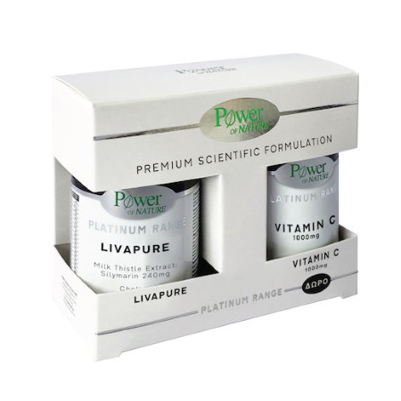 Power Of Nature Premium Scientific Formulation 1000mg Platinum Range Livapure 30 ταμπλέτες & Platinum Range Vitamin C 1000mg 20 ταμπλέτες