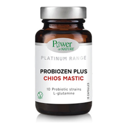 Power of Nature Platinum Range Probiozen Plus Chios Mastic Συμπλήρωμα Διατροφής για το Γαστρεντερικό Σύστημα 15 Κάψουλες