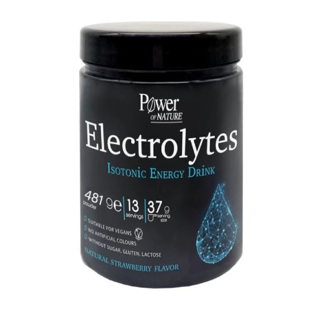 Power of Nature Electrolytes Isotonic Energy Drink Ισοτονικό Ρόφημα με Γεύση Φράουλα 481g