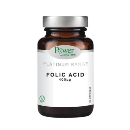 Power of Nature Platinum Range Folic Acid 400 mg 30 φυτικές κάψουλες