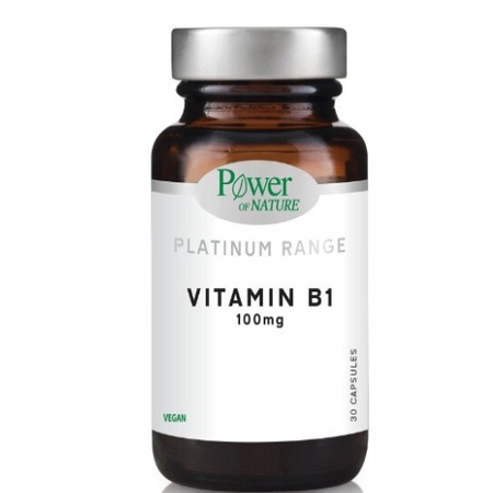 Power of Nature Platinum Range Vitamin B1 100mg Συμπλήρωμα Διατροφής με Βιταμίνη Β1 30 Κάψουλες