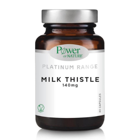 Power of Nature Platinum Range Milk Thistle 140mg Συμπλήρωμα Διατροφής με Γαϊδουράγκαθο 30 Κάψουλες