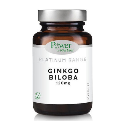Power of Nature Platinum Range Ginkgo Biloba 120mg Συμπλήρωμα Διατροφής Με Τζίνγκο Μπιλόμπα Με Αντιοξειδωτικές Ιδιότητες 30 Κάψουλες