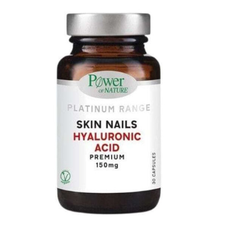 Power of Nature Platinum Range Skin Nails Hyaluronic Acid Premium 150 mg Συμπλήρωμα Διατροφής με Υαλουρονικό Οξύ 30 Κάψουλες