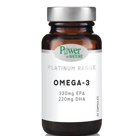 Power of Nature Platinum Range Omega-3 330mg EPA & 220mg DHA Συμπλήρωμα Διατροφής με Ω3 Λιπαρά Οξέα 30 Κάψουλες