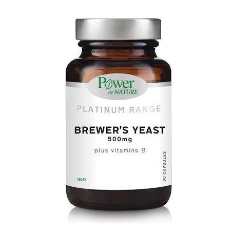 Power of Nature Platinum Range Brewer's Yeast 500mg Συμπλήρωμα Διατροφής με Μαγιά Μπύρας 30 Κάψουλες