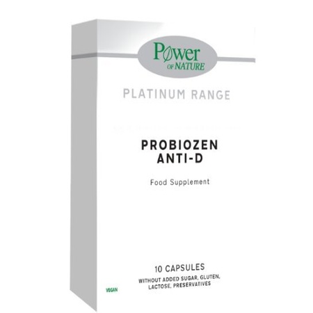 Power of Nature Platinum Range Probiozen Anti-D Συμπλήρωμα Διατροφής για την Φυσική Αντιμετώπισης της Διάρροιας 10 Κάψουλες