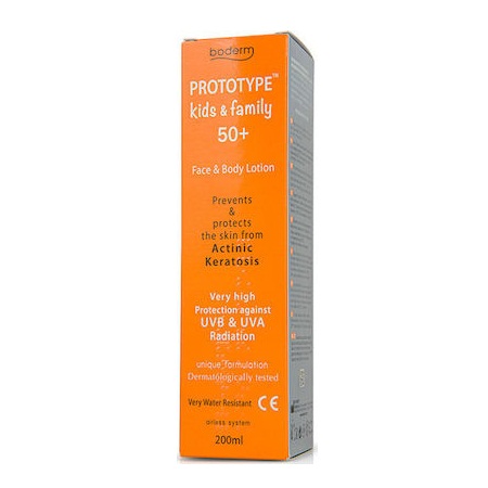 Boderm Prototype Kids & Family Face & Body Lotion SPF50+ Αντιηλιακό Γαλάκτωμα Προσώπου & Σώματος 200ml