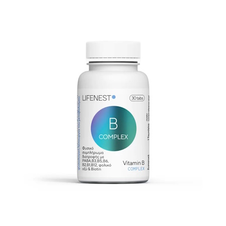 Lifenest Vitamin B Complex Συμπλήρωμα Διατροφής Με Βιταμίνες Του Συμπλέγματος Β 30tabs