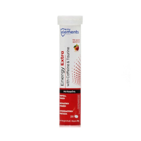 My Elements Energy Extra with Caffeine & Taurine 1000mg 20 αναβράζοντα δισκία Fruit