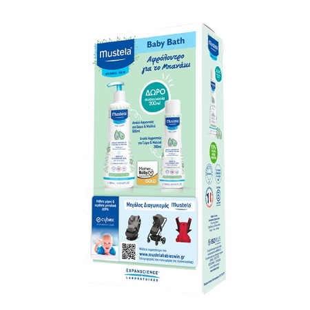 Mustela Gentle Cleansing Gel Καθαρισμού για Μαλλιά & Σώμα 500ml + ΔΩΡΟ Mustela Bebe 2 in 1 Cleansing Gel 200ml