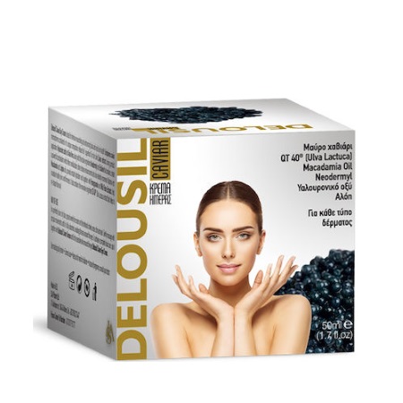 SJA Pharm Delousil Caviar Day Cream Κρέμα Ημέρας με Μαύρο χαβιάρι, Υαλουρονικό & Αλόη 50ml