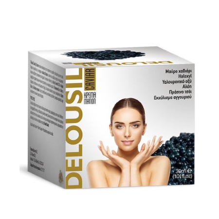 SJA Pharm Delousil Caviar Eye Cream Κρέμα Ματιών με Μαύρο χαβιάρι, Υαλουρονικό & Αλόη 30ml