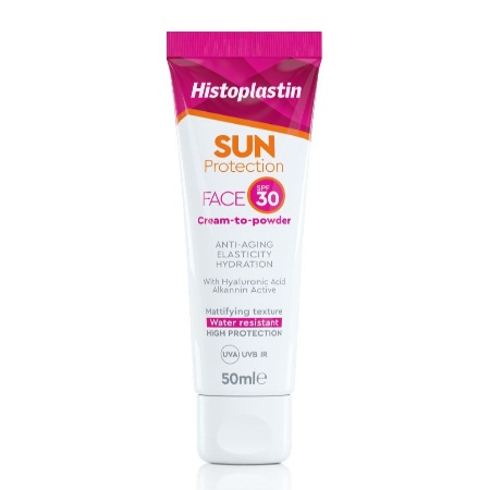 Heremco Histoplastin Sun Protection Face Cream to Powder Αντηλιακή Κρέμα Προσώπου SPF30 50ml