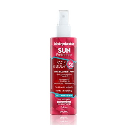 Heremco Histoplastin Sun Protection Face & Body Invisible Mist Spray Αντηλιακό Προσώπου & Σώματος σε Σπρέι SPF30 200ml