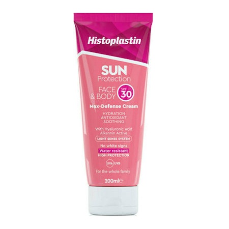 Heremco Histoplastin Sun Protection Max Defense Cream Face & Body Αντηλιακή Κρέμα Για Πρόσωπο & Σώμα SPF30 200ml