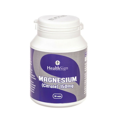 Health Sign Magnesium Citrate 150mg Συμπλήρωμα Διατροφής με Μαγνήσιο για Υγιή Οστά 90 κάψουλες