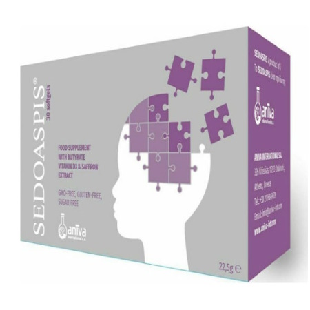 Aniva Sedoaspis Συμπλήρωμα Διατροφής για την Νόσο του Πάρκινσον 30 Μαλακές Κάψουλες