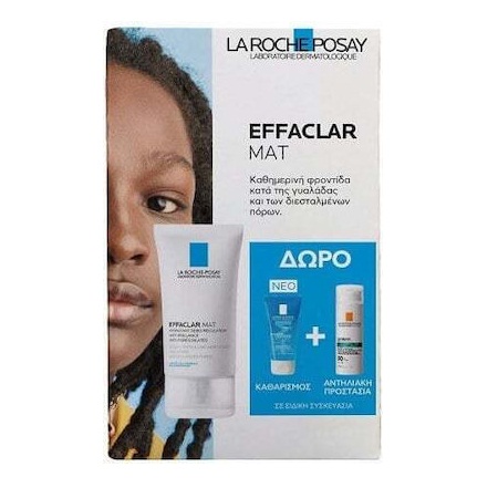 La Roche Posay Πακέτο Effaclar Mat Cream 40ml + ΔΩΡΟ Effaclar Gel 50ml + ΔΩΡΟ Anthelios SPF50+ Correct Oil 3ml