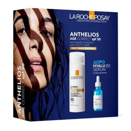 La Roche Posay Πακέτο Anthelios Age Correct Spf50 50ml + Δωρο Hyalu B5 Anti-Wrinkle Serum 10ml