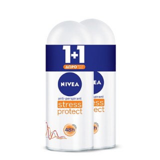 Nivea Deo Stress Protect Roll On 48H Γυναικείο Αποσμητικό 50ml 1+1 ΔΩΡΟ