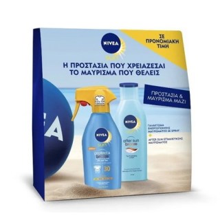 Nivea Sun Protect & Bronze Trigger Spray SPF30 Αντιηλιακό Σπρέι για Μαύρισμα 300ml + Sun After Sun Bronze Λοσιόν Επιμήκυνσης Μαυρίσματος 200ml
