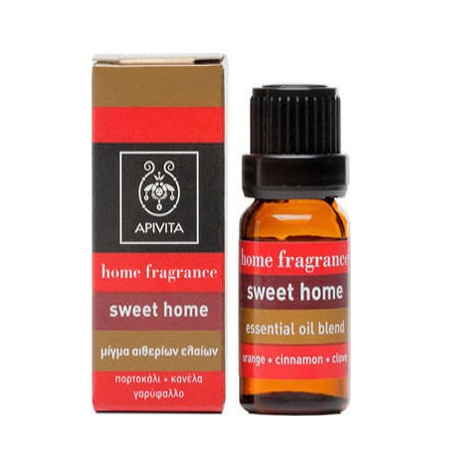 Apivita Αιθέρια Έλαια Sweet Home Μείγμα από Αιθέρια Έλαια Πορτοκαλιού, Κανέλας και Γαρύφαλλου 10ml