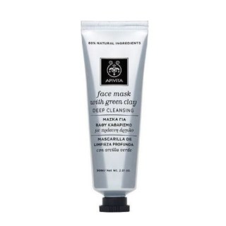 Apivita Face Mask With Green Clay Μάσκα για Βαθύ Καθαρισμό με Πράσινη Άργιλο για Λιπαρές - Μεικτές επιδερμίδες 50ml