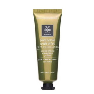 Apivita Face Scrub With Olive Κρέμα Βαθιάς Απολέπισης με Ελιά για Κανονικές Λιπαρές/Μεικτές επιδερμίδες 50ml
