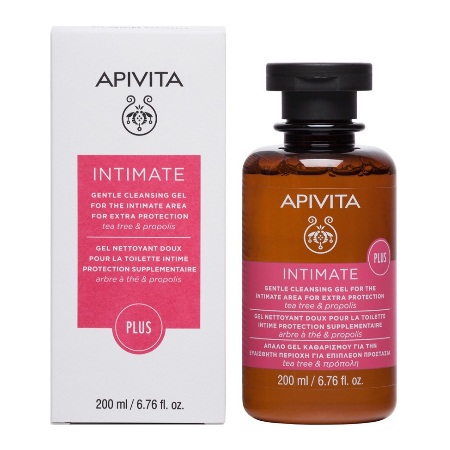Apivita Intimate Plus Απαλό Gel Καθαρισμού της Ευαίσθητης Περιοχής με Tea Tree & Πρόπολη 200ml