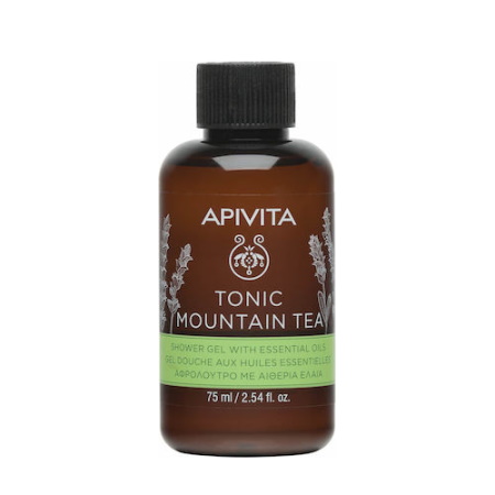 Apivita Tonic Mountain Tea Αφρόλουτρο με Περγαμόντο & Πράσινο Τσάι 75ml