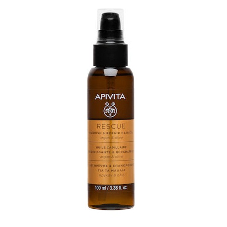 Apivita Rescue Hair Oil Argan & Olive Λάδι Θρέψης & Επανόρθωσης για τα Μαλλιά 100ml