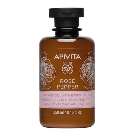 Apivita Rose Pepper Shower Gel Αφρόλουτρο με Αιθέρια Έλαια 250ml