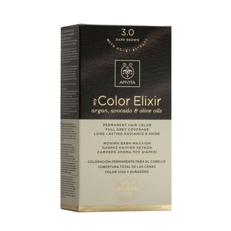 Apivita My Color Elixir Μόνιμη Βαφή Μαλλιών No 3.0 Καστανό Σκούρο